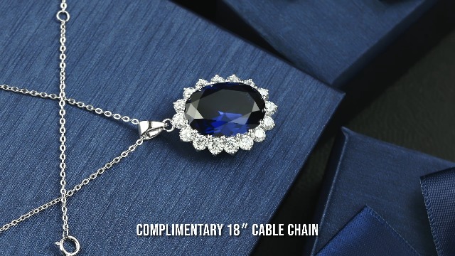 Amazon.com: Gem Stone King 13.00 Cttw Blue Simulated Sapphire